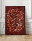 Wall art Silent night - red Canvas Print