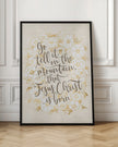 Wall art Go tell it on the mountain - vintage vanilla Canvas Print