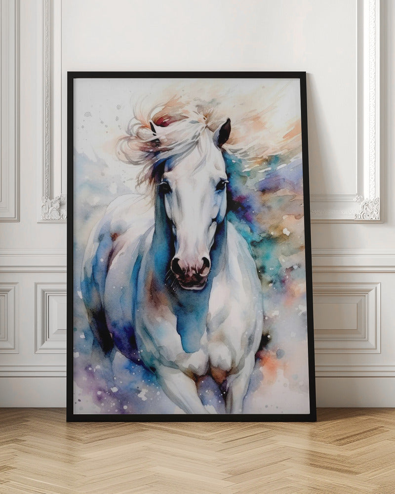 Cheval à l'aquarelle (1)