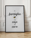 Wall art The family is the home of the heart - Italian Canvas Print
