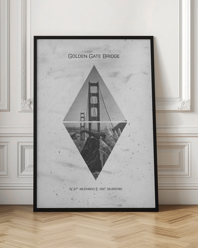 Wall art Coordinates SAN FRANCISCO Pont Golden Gate