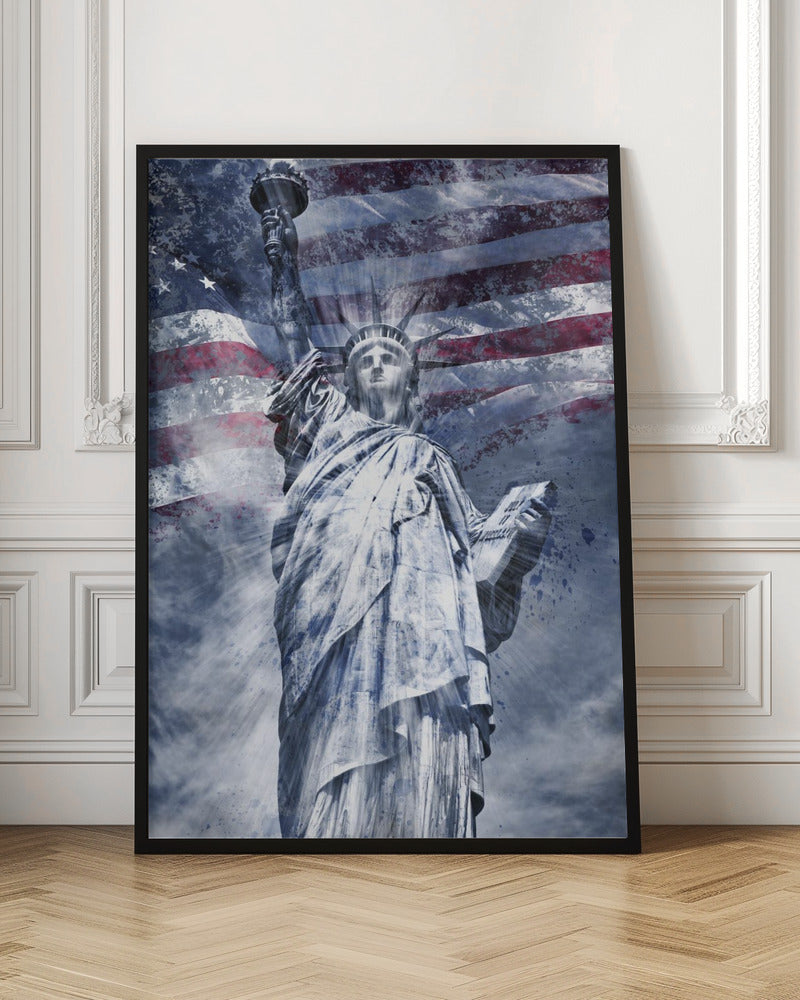 Art mural Art moderne STATUE DE LA LIBERTÉ | bleu