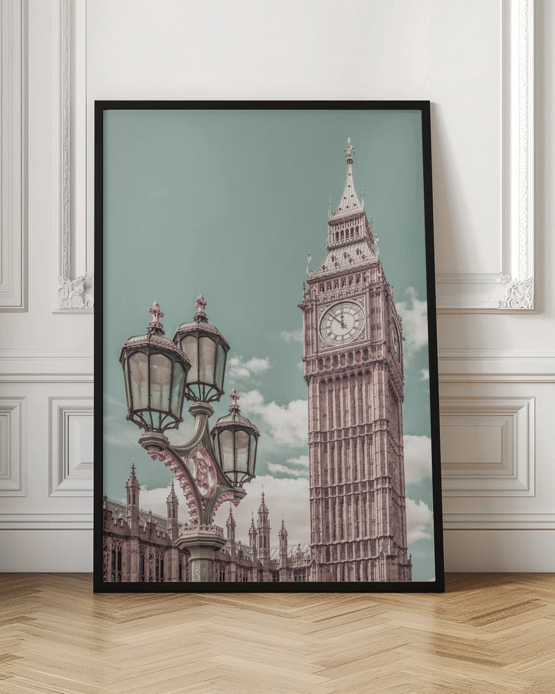 Art mural LONDRES Tour Elizabeth | style urbain vintage
