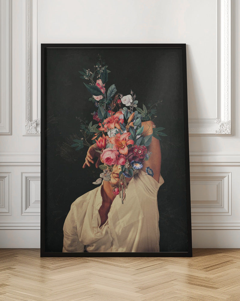 Art mural : Des roses éclosent chaque fois que je pense à toi.