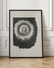 Art mural et le visage du Christ brillait dans le disque solaire.