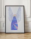 Wall art Angel in Blue Canvas Print