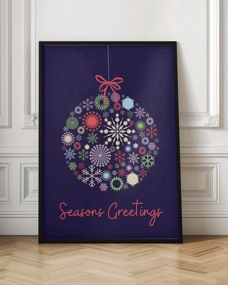 Impression sur toile de décoration murale en forme de flocon de neige