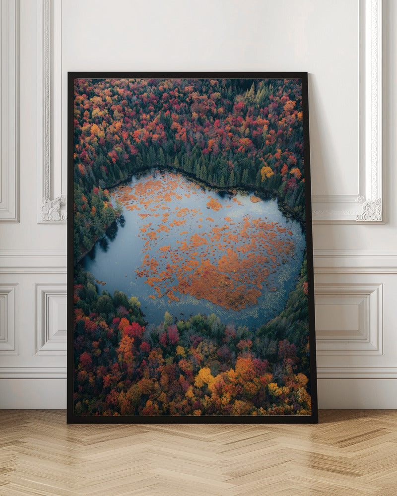 Art mural Automne au bord du lac