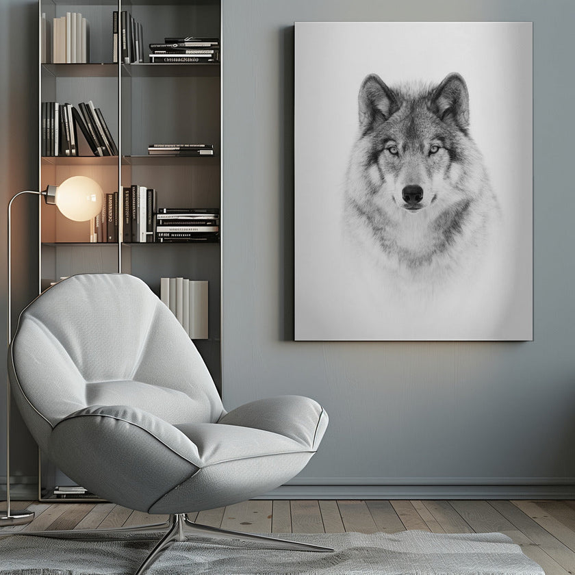Portrait d'un loup des bois