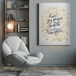 Wall art Holiday wishes with gold flowers Canvas Print