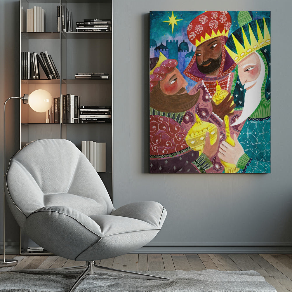 Impression sur toile d'art mural : Les Trois Rois, Les Trois Sages