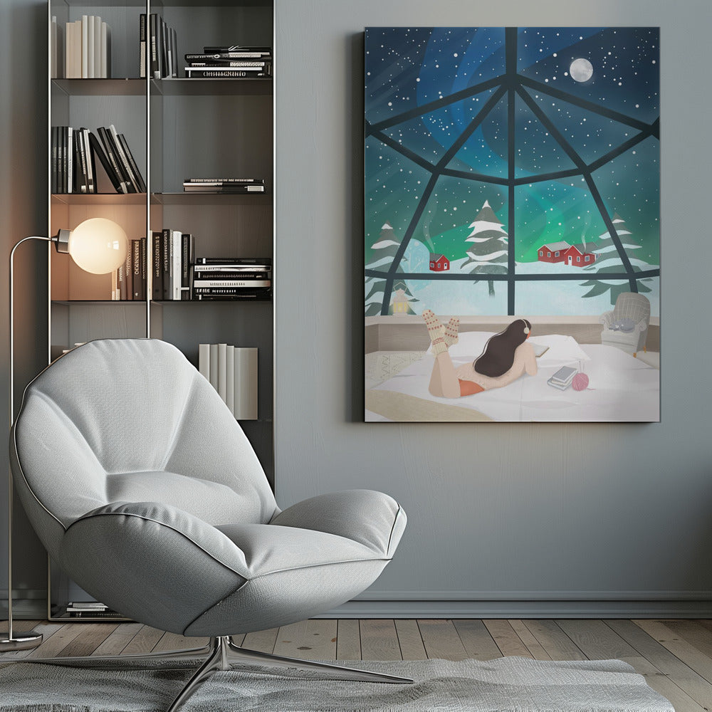 Impression sur toile d'art mural : Laponie, Finlande
