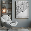Wall art Black Maps 89 Canvas Wall Art
