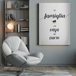 Wall art The family is the home of the heart - Italian Canvas Print