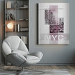 Wall art Poster Art NYC Fifth Avenue Traffic | pink marble