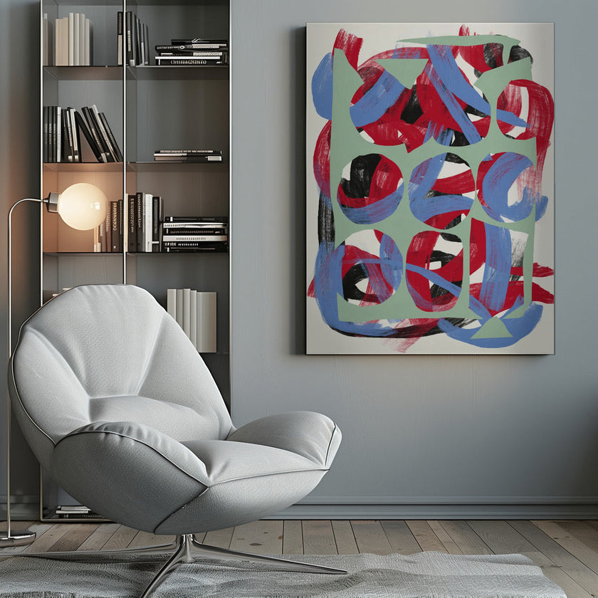 Wall art Dry directional strokes abstract 03