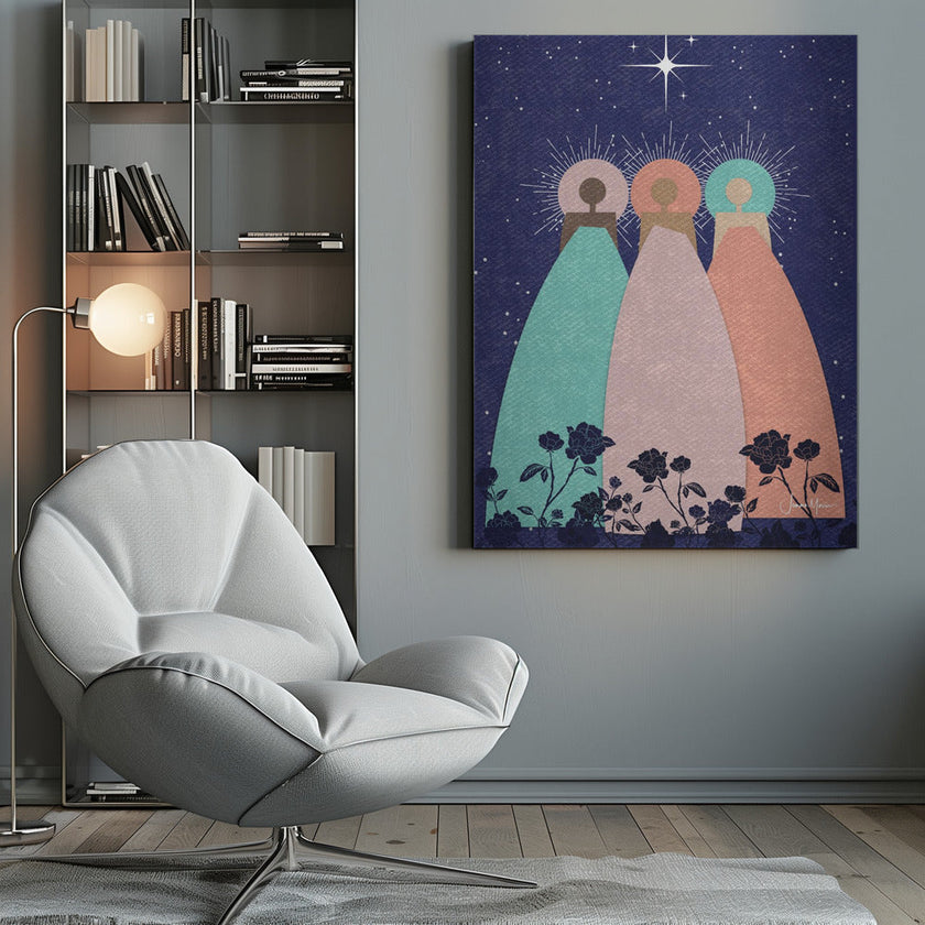 Impression sur toile d'art mural : Trois guides spirituels