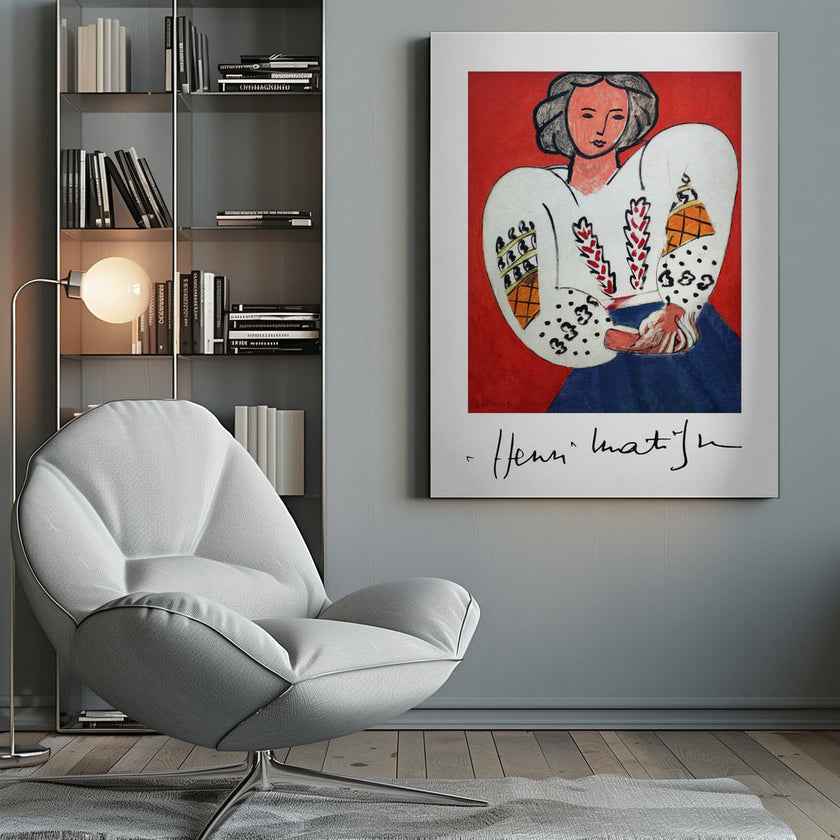 Wall art d'Henri Matisse, La Camicetta Romena, 1940