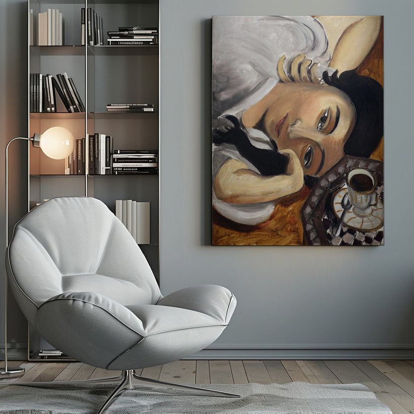 Wall art Lorette Con Una Tazza Di Caffe 1916