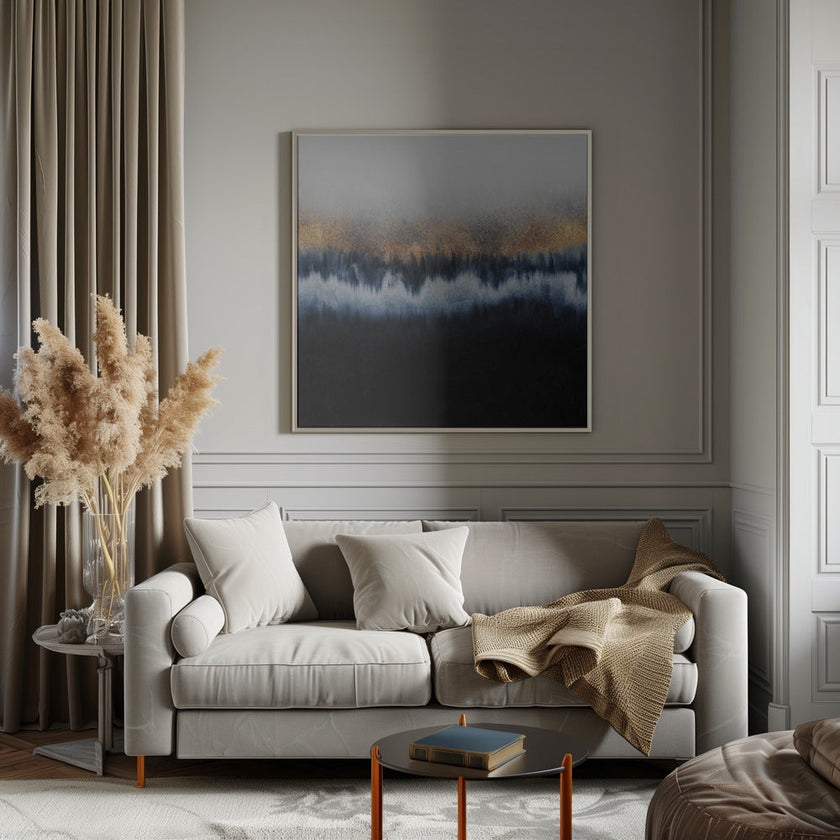 Art mural : Horizon doré abstrait