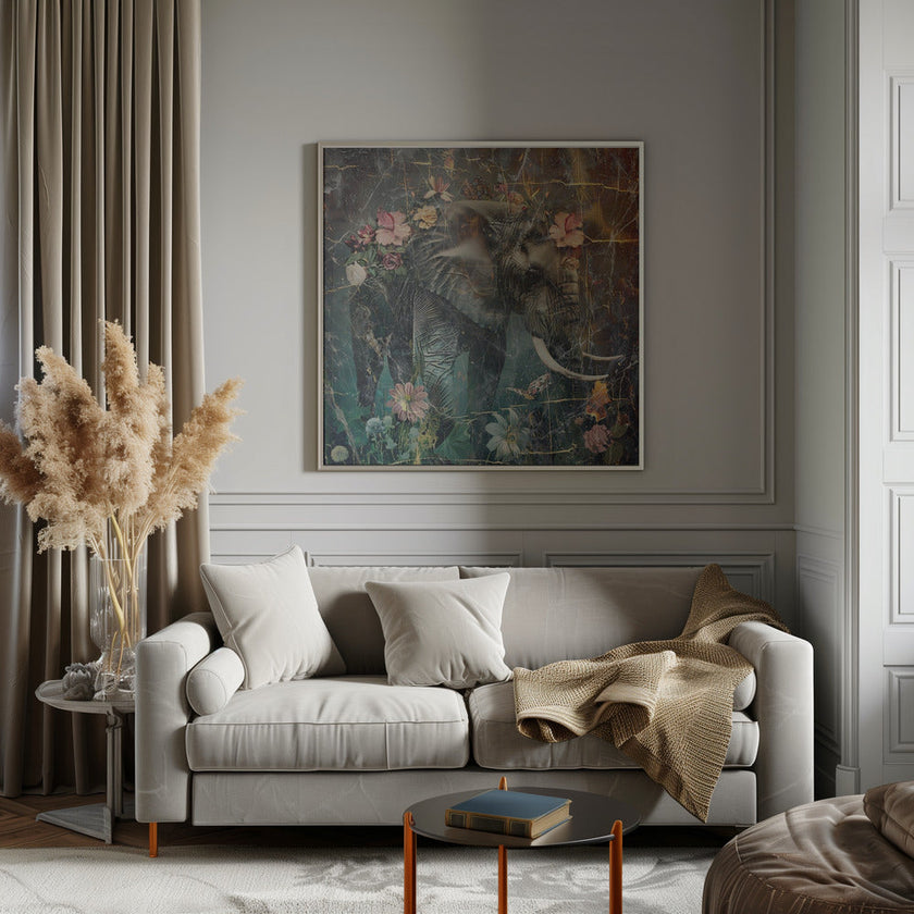 Illustration vintage d'animaux floraux pour décoration murale 11