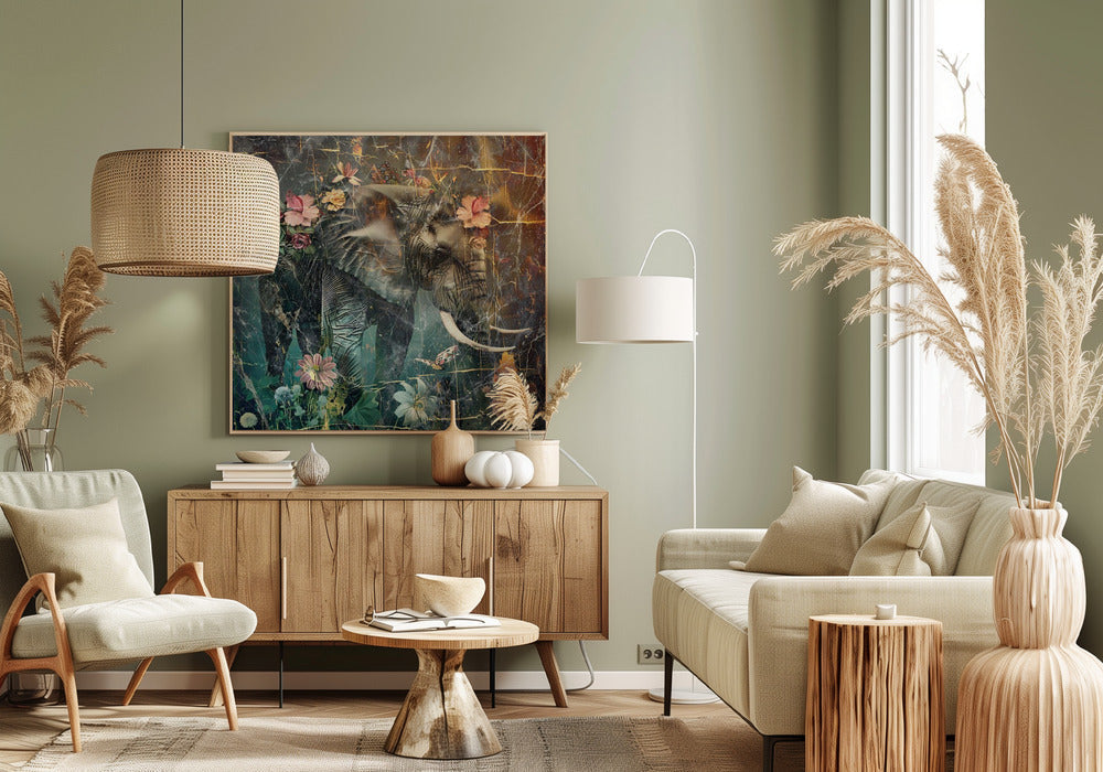 Illustration vintage d'animaux floraux pour décoration murale 11
