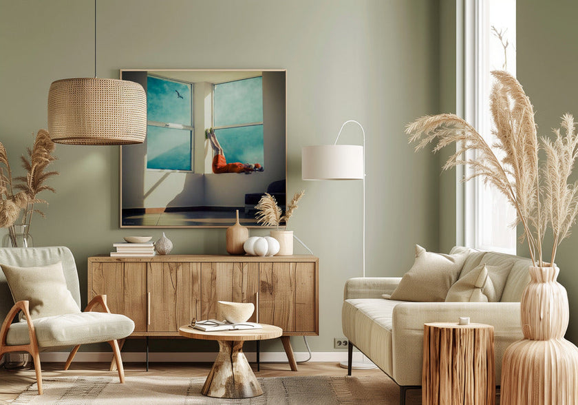 Wall art room with a view