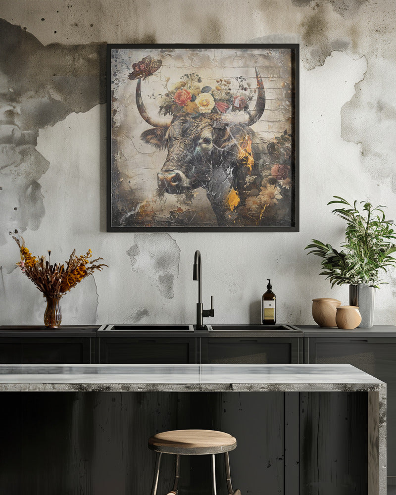 Illustration vintage d'animaux floraux pour décoration murale 09