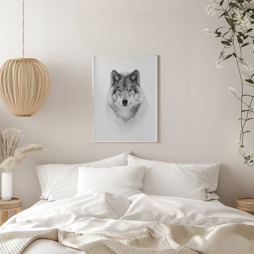 Portrait d'un loup des bois