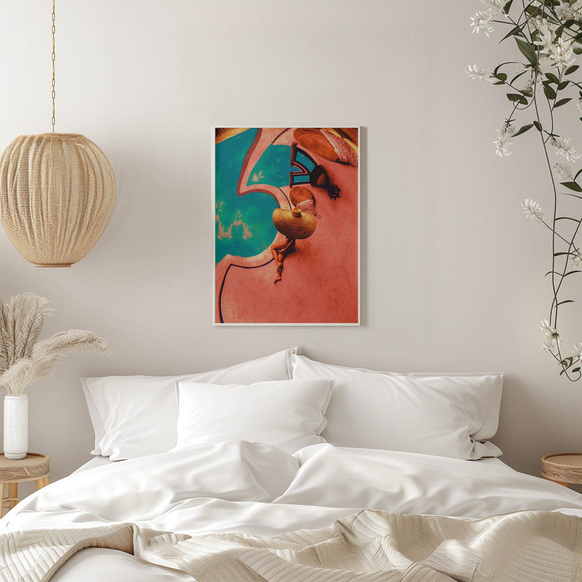 Wal Art au bord de la piscine