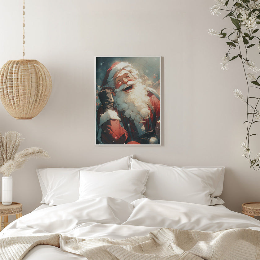 Décoration murale Père Noël rieur - Décoration de Noël