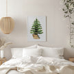 Impression sur toile : Arbre de Noël aquarelle confortable (2)