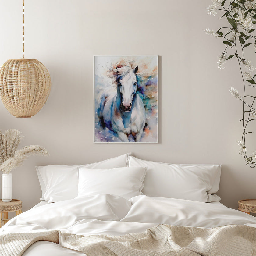 Cheval à l'aquarelle (1)