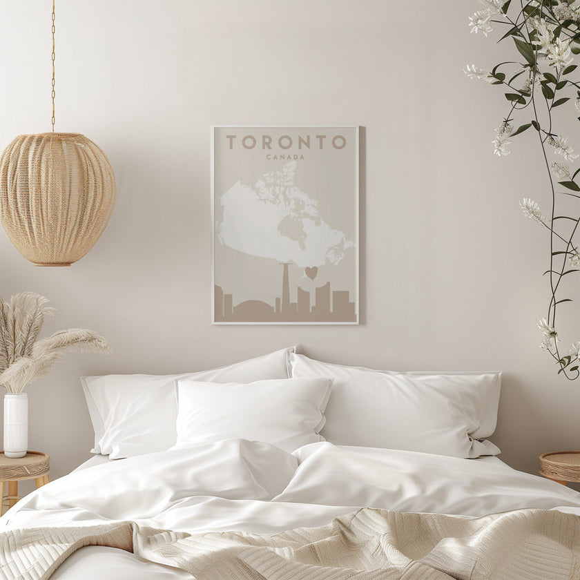 Wall art City Heart Maps 89 Canvas Wall Art