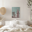 Art mural LONDRES Tour Elizabeth | style urbain vintage