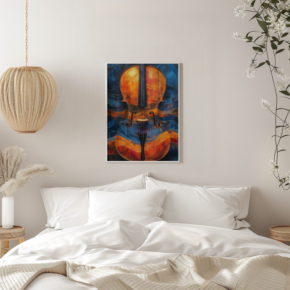 Impression sur toile - Art mural - Violon - 6 panneaux