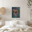 Wall art Tropical Floral Jungle - Leopard wearing shoes