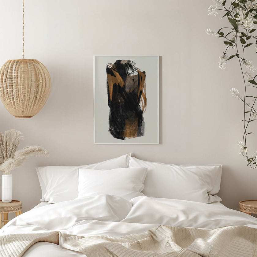 Wall art Black Figure On Neutral Background 1