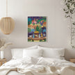 Impression sur toile d'art mural : Scène de la Nativité, nuit étoilée