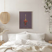 Wall art Candle with bow and spruce sprigs Canvas Print