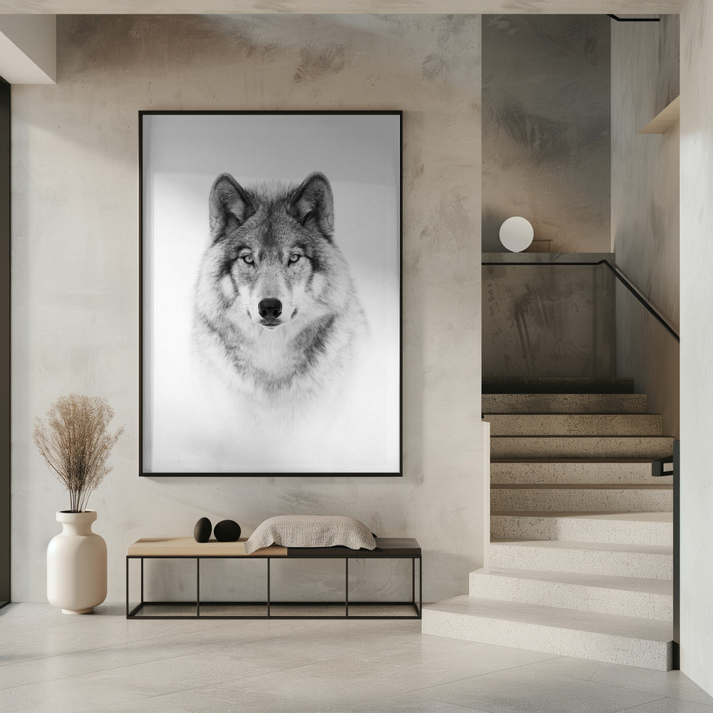 Portrait d'un loup des bois