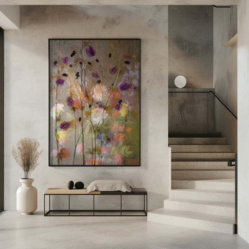 Art mural Fleurs picturales