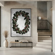 Wall art Splatters holly wreath Canvas Print