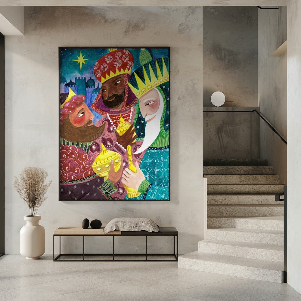 Impression sur toile d'art mural : Les Trois Rois, Les Trois Sages