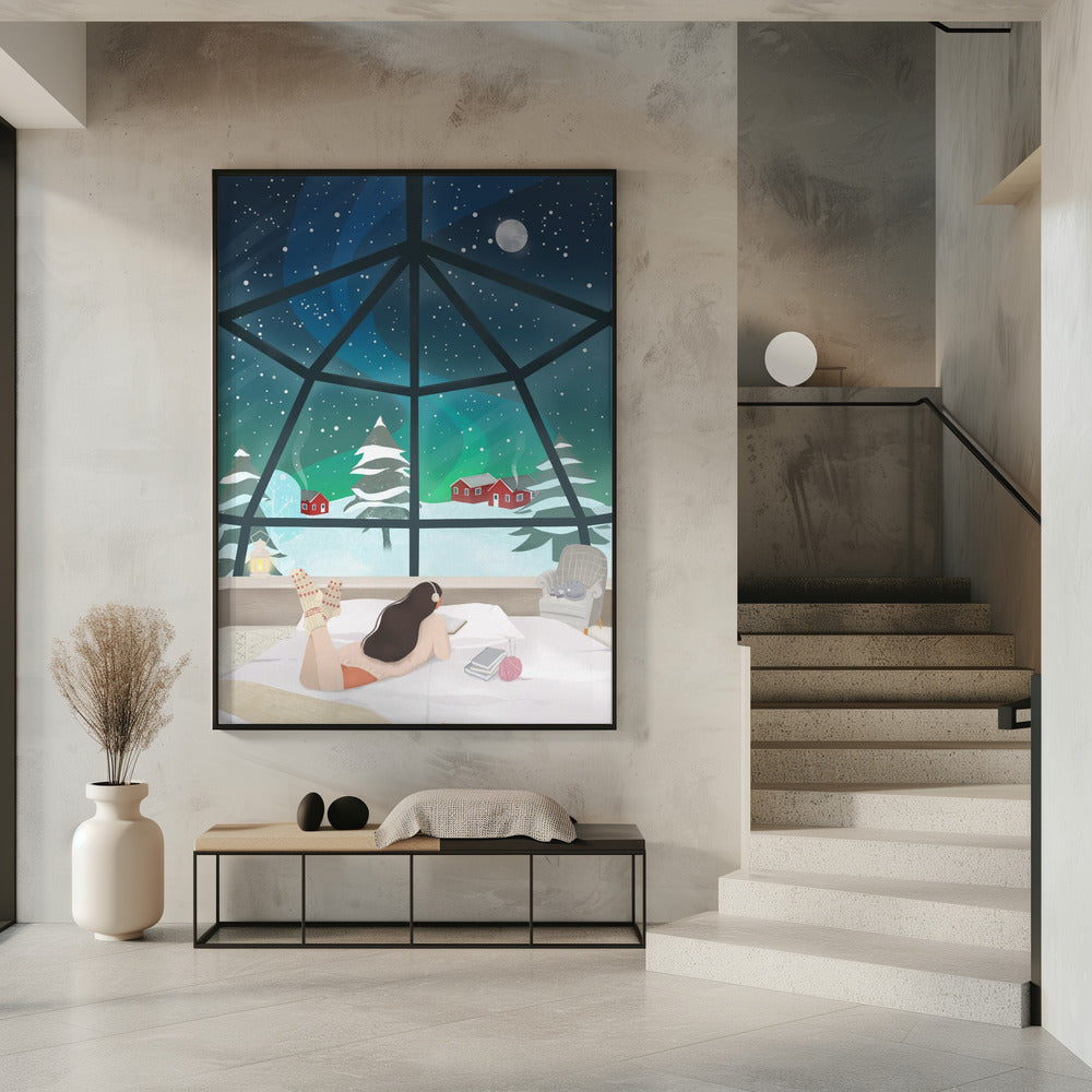 Impression sur toile d'art mural : Laponie, Finlande