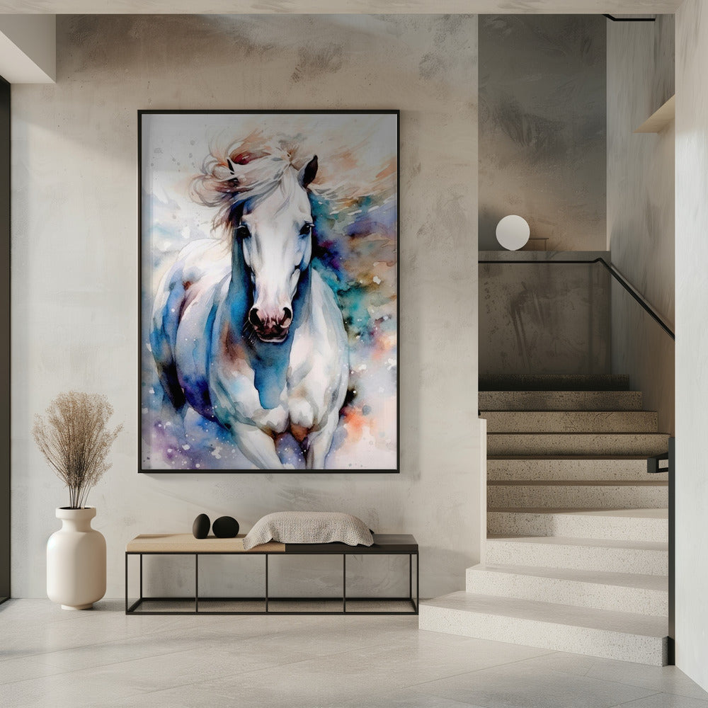 Cheval à l'aquarelle (1)