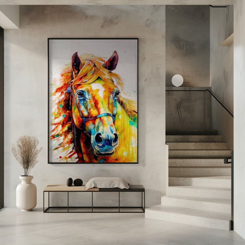 Cheval à l'aquarelle (10)