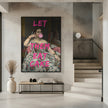 Wall art Let Them Eat Cake, Bubble Gum Vintage Portrait