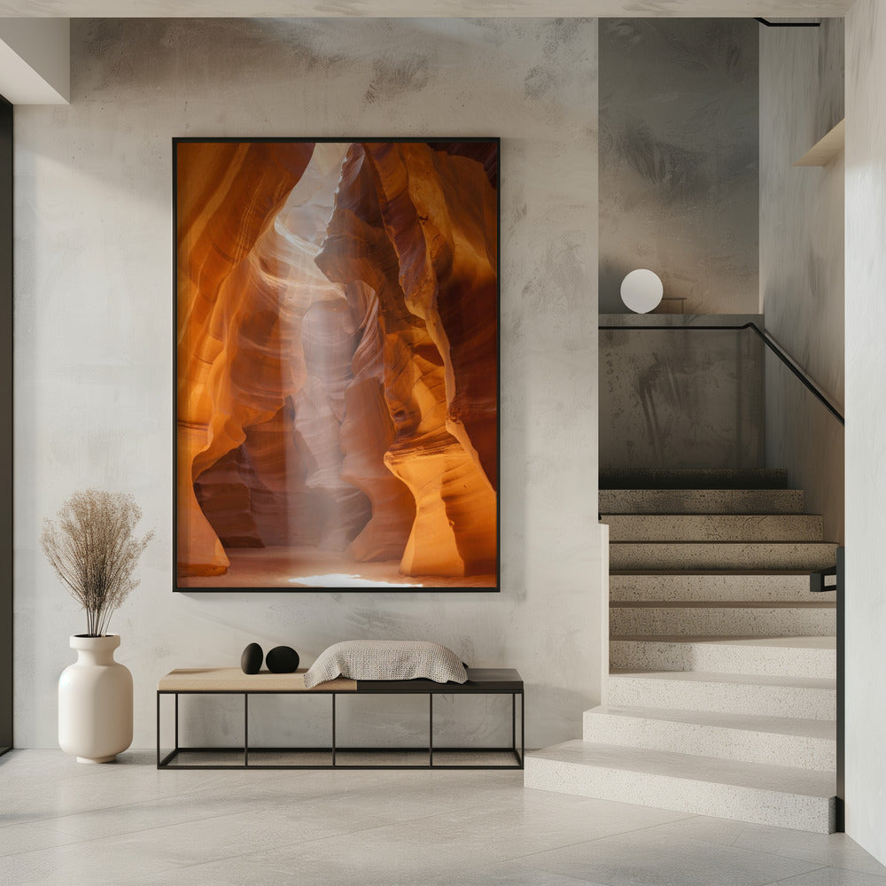 Wall art ANTELOPE CANYON Unique Lightbeam
