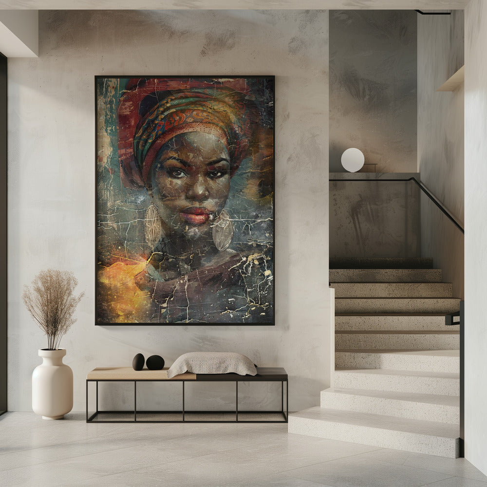 Illustration murale Art africain Wallart 068